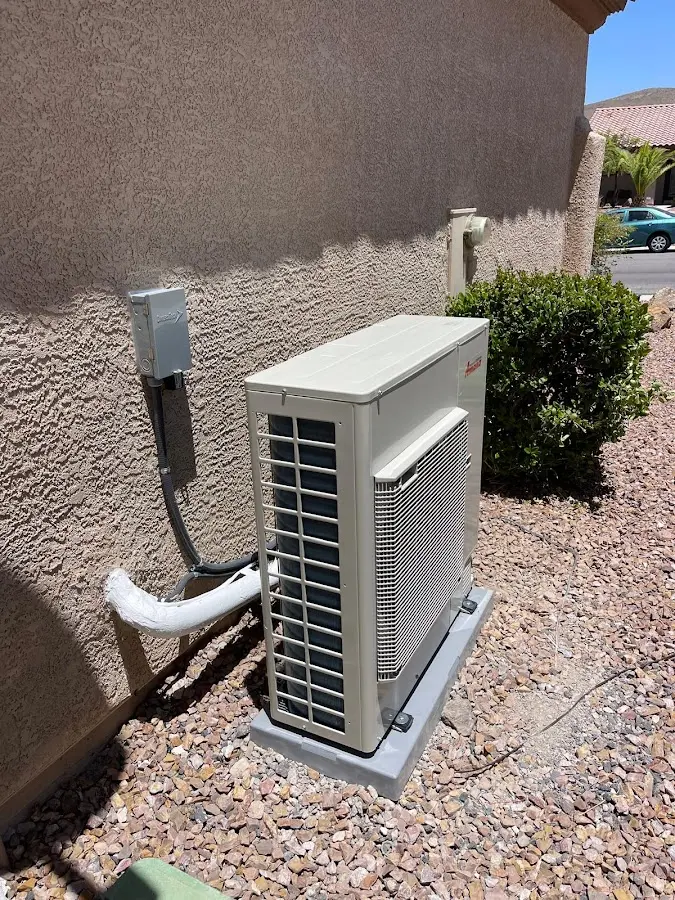 Residential air conditioning condenser unit in Gibsonville